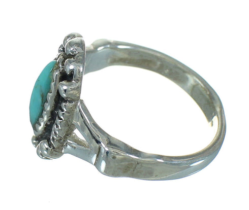 Silver Turquoise Southwest Ring Size 7 QX86050
