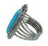 Southwestern Silver Turquoise Jewelry Ring Size 4-1/2 QX86067