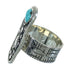 Southwest Turquoise Sterling Silver Butterfly Water Wave Ring Size 6 YX89509