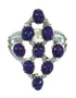 Southwestern Magenta Turquoise Authentic Sterling Silver Ring Size 5-3/4 YX89790