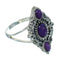 Southwest Authentic Sterling Silver And Magenta Turquoise Ring Size 5-1/4 YX89837