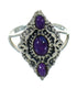 Southwestern Sterling Silver And Magenta Turquoise Ring Size 4-1/2 YX89832