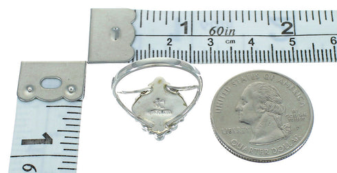 Authentic Sterling Silver Magenta Turquoise Southwest Ring Size 4-1/2 YX89850