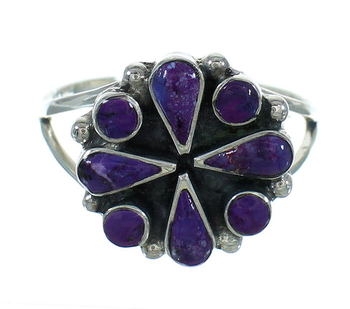 Magenta Turquoise And Silver Southwestern Ring Size 7 YX89883