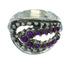 Magenta Turquoise Southwest Sterling Silver Ring Size 7-3/4 YX89901
