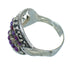 Sterling Silver Southwestern Magenta Turquoise Ring Size 7-1/2 YX89914