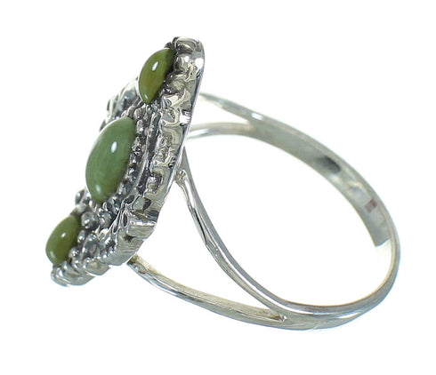 Southwestern Turquoise And Sterling Silver Ring Size 6-1/4 YX86676