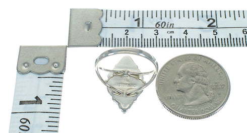 Southwestern Turquoise And Sterling Silver Ring Size 6-1/4 YX86676