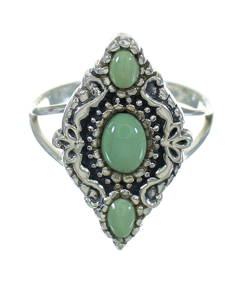 Southwest Silver Turquoise Ring Size 6-1/4 YX86689