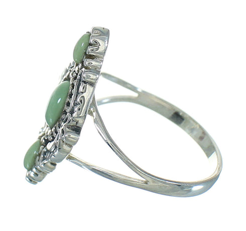 Southwest Silver Turquoise Ring Size 6-1/4 YX86689