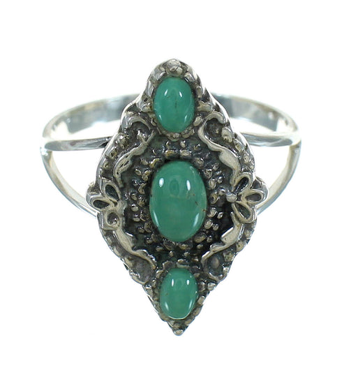 Southwest Genuine Sterling Silver Turquoise Ring Size 5 YX86709