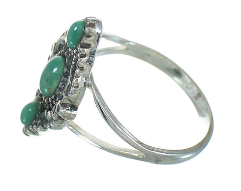 Southwest Genuine Sterling Silver Turquoise Ring Size 5 YX86709