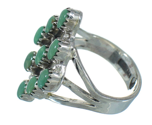 Southwest Authentic Sterling Silver And Turquoise Ring Size 8-3/4 YX86756