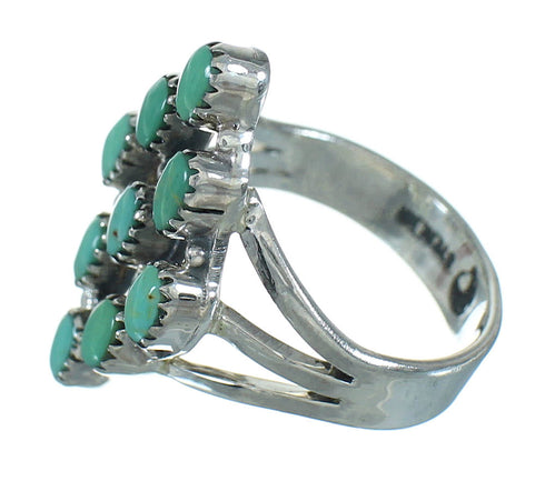 Turquoise Authentic Sterling Silver Southwest Ring Size 7-1/2 YX86785