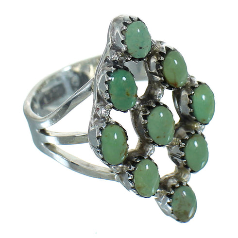 Turquoise And Genuine Sterling Silver Southwest Ring Size 5-1/4 YX86835