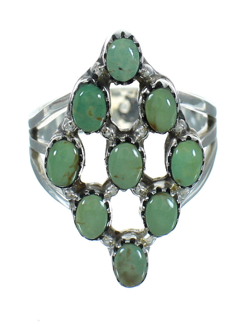 Turquoise And Sterling Silver Southwestern Ring Size 5 YX86833