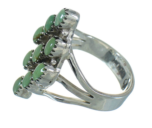 Silver Turquoise Southwestern Ring Size 6-3/4 YX86848