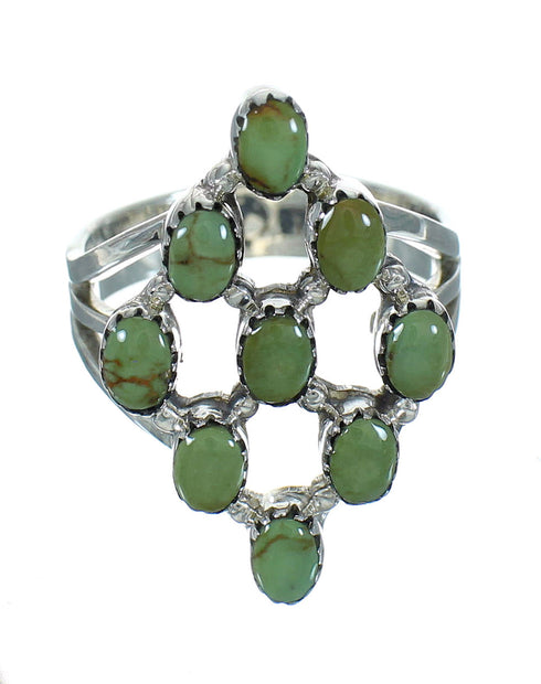 Authentic Sterling Silver Turquoise Southwestern Ring Size 6-1/2 YX86873