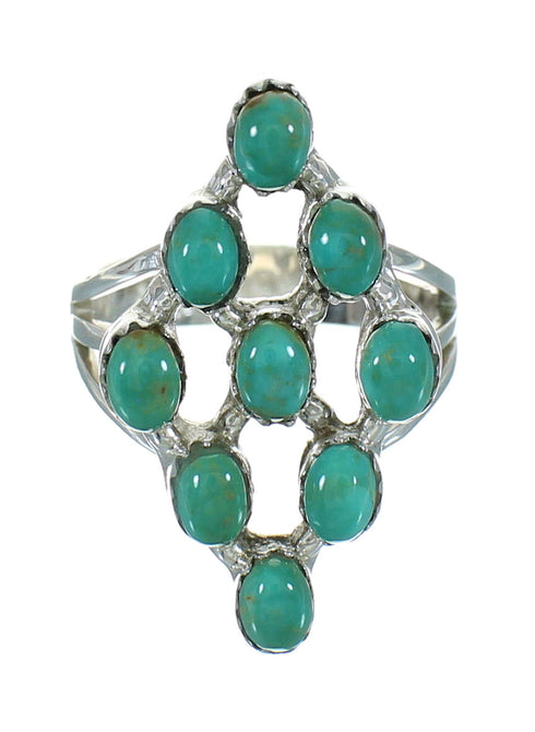 Sterling Silver And Turquoise Southwest Ring Size 4-3/4 YX86887