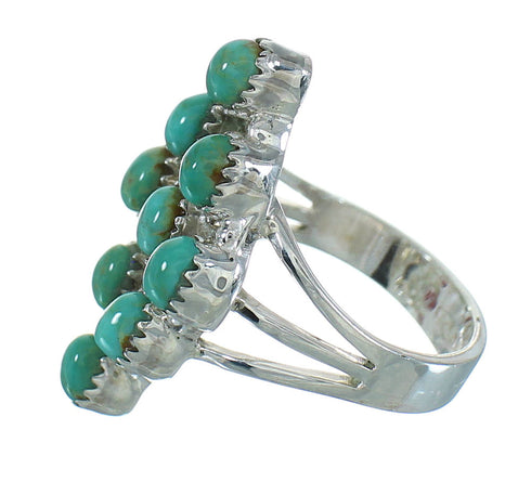 Sterling Silver And Turquoise Southwest Ring Size 4-3/4 YX86887
