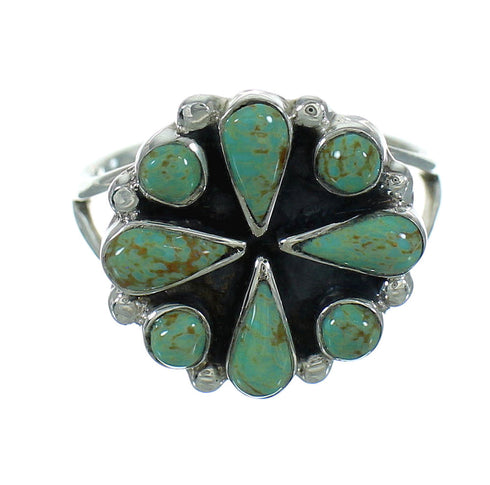 Sterling Silver Turquoise Ring Size 6-3/4 YX86945