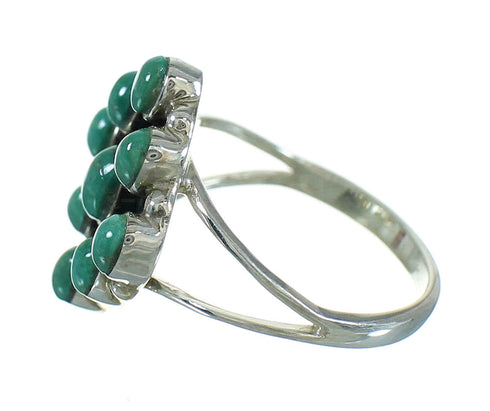 Silver Southwest Turquoise Ring Size 5-1/4 YX86995