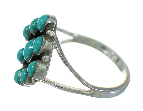 Genuine Sterling Silver Turquoise Jewelry Ring Size 6-1/2 YX87180