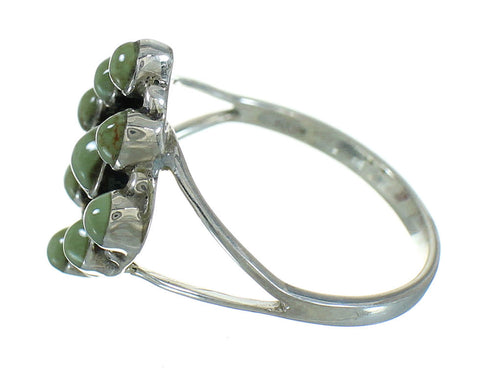 Authentic Sterling Silver And Turquoise Jewelry Ring Size 5-1/4 YX87192