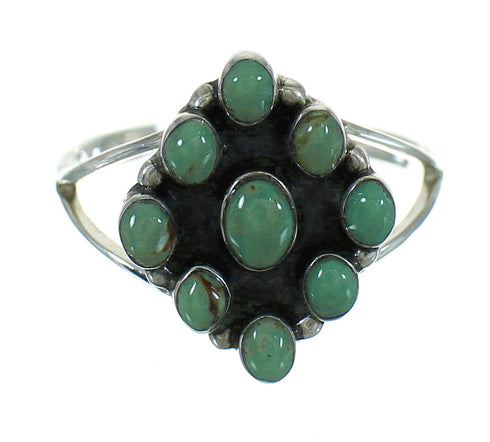 Turquoise And Genuine Sterling Silver Jewelry Ring Size 8-1/4 YX87200