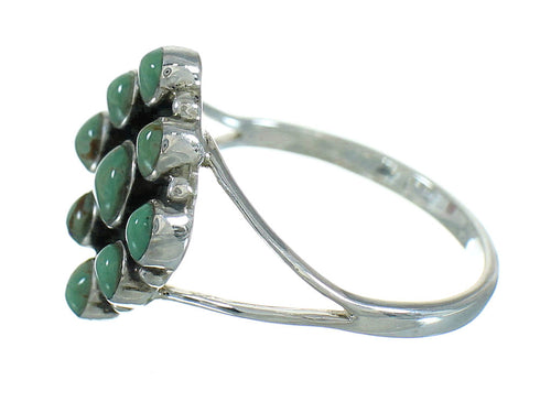 Turquoise And Genuine Sterling Silver Jewelry Ring Size 8-1/4 YX87200