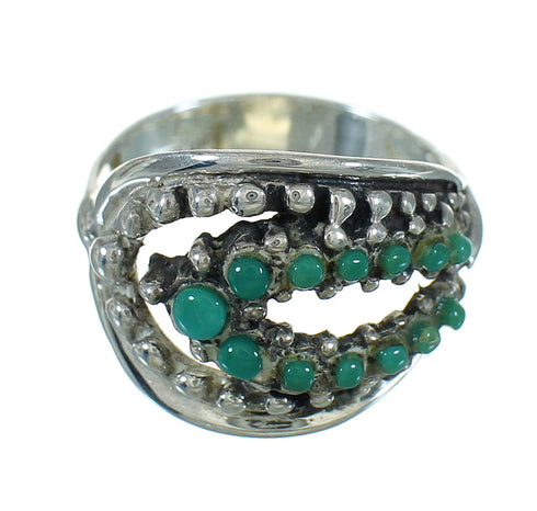 Southwest Turquoise And Silver Jewelry Ring Size 6-3/4 YX87222