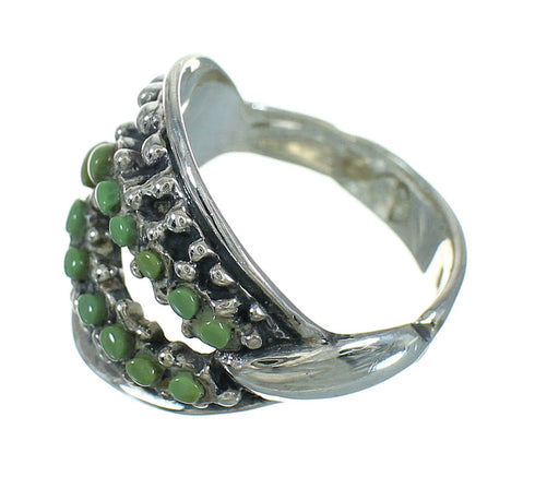 Southwestern Turquoise And Silver Jewelry Ring Size 4-3/4 YX87224