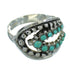 Southwestern Authentic Sterling Silver Turquoise Jewelry Ring Size 8-3/4 YX87250