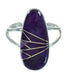 Southwest Magenta Turquoise Genuine Sterling Silver Ring Size 6-1/2 YX89457