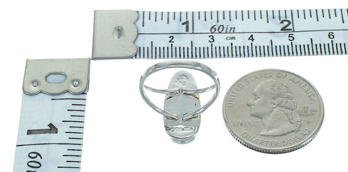 Southwest Magenta Turquoise Sterling Silver Ring Size 5-1/2 YX89455