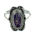 Silver And Magenta Turquoise Southwestern Ring Size 7-1/2 YX89503