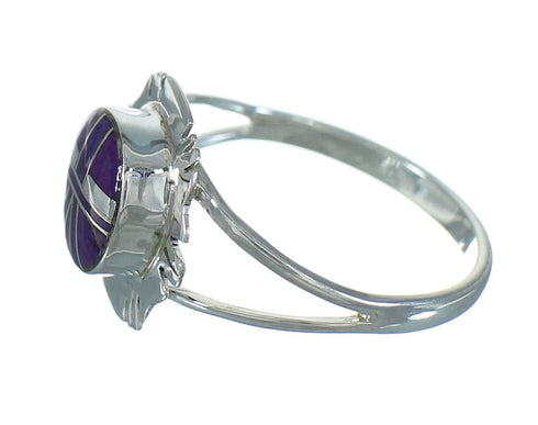 Sterling Silver Magenta Turquoise Ring Size 7-1/2 FX90203