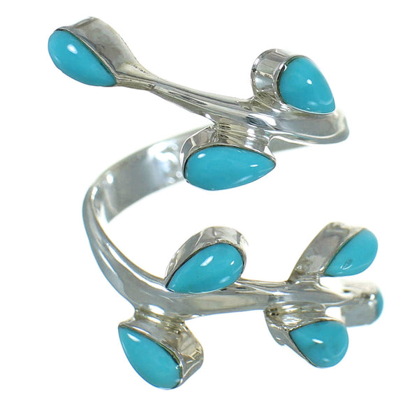Silver Turquoise Southwest Ring Size 5-1/2 AX89231