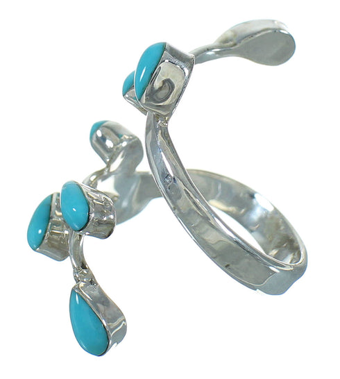 Silver Turquoise Southwest Ring Size 5-1/2 AX89231