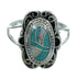Genuine Sterling Silver Turquoise Opal Inlay Ring Size 6 RX88461