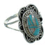 Authentic Sterling Silver Turquoise Opal Jewelry Ring Size 6-1/2 RX88467