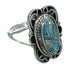 Southwestern Turquoise Opal Sterling Silver Jewelry Ring Size 4-1/2 RX88471