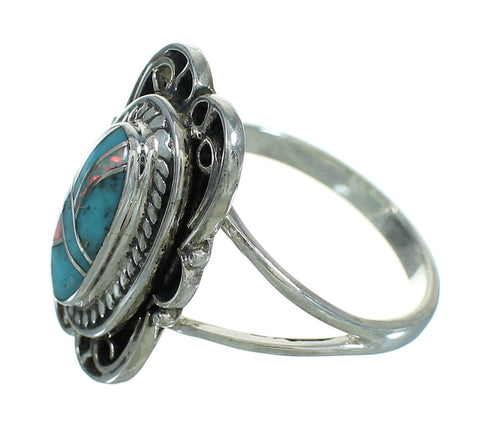 Southwestern Turquoise Opal Sterling Silver Jewelry Ring Size 4-1/2 RX88471
