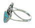 Turquoise Opal Inlay Water Wave Sterling Silver Jewelry Ring Size 7-1/4 RX88540