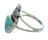 Authentic Sterling Silver Water Wave Turquoise Opal Inlay Ring Size 4-1/2 RX88498