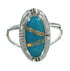 Genuine Sterling Silver Turquoise Opal Inlay Southwest Ring Size 4-1/2 RX88564