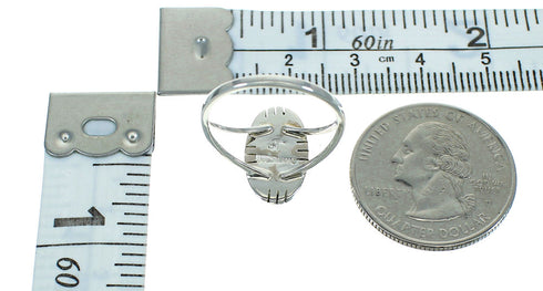 Sterling Silver Turquoise Opal Inlay Jewelry Ring Size 5-1/4 RX88565