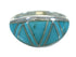 Authentic Sterling Silver Turquoise Inlay Jewelry Ring Size 6-1/4 FX90721