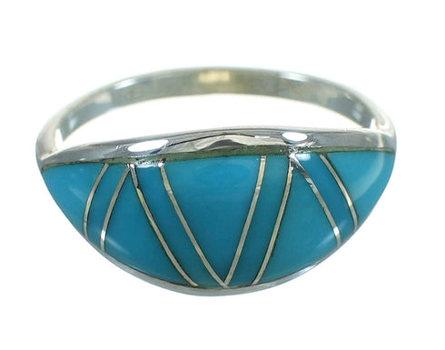 Sterling Silver Turquoise Southwest Jewelry Ring Size 6-1/2 FX90783