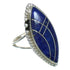 Sterling Silver Southwest Lapis Ring Size 6-1/4 AX88109